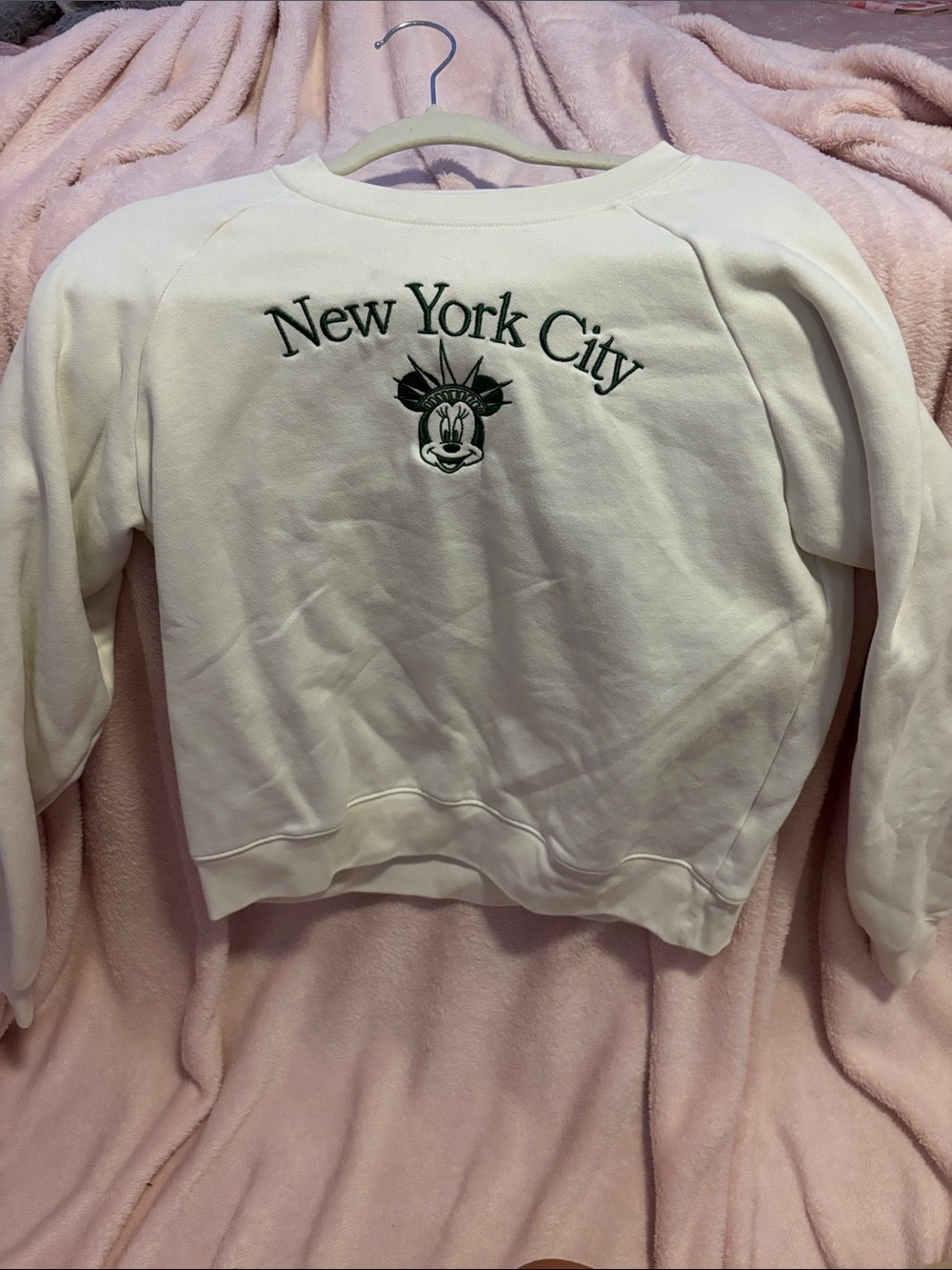 Disney Cream New York City Minnie Graphic Crewneck Sweatshirt
